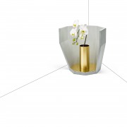 matali crasset concrete vase brass Maison objet concrete LCDA