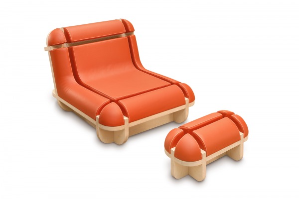 matali crasset quand jim se relaxe leather wood domeau peres artisan cuir 